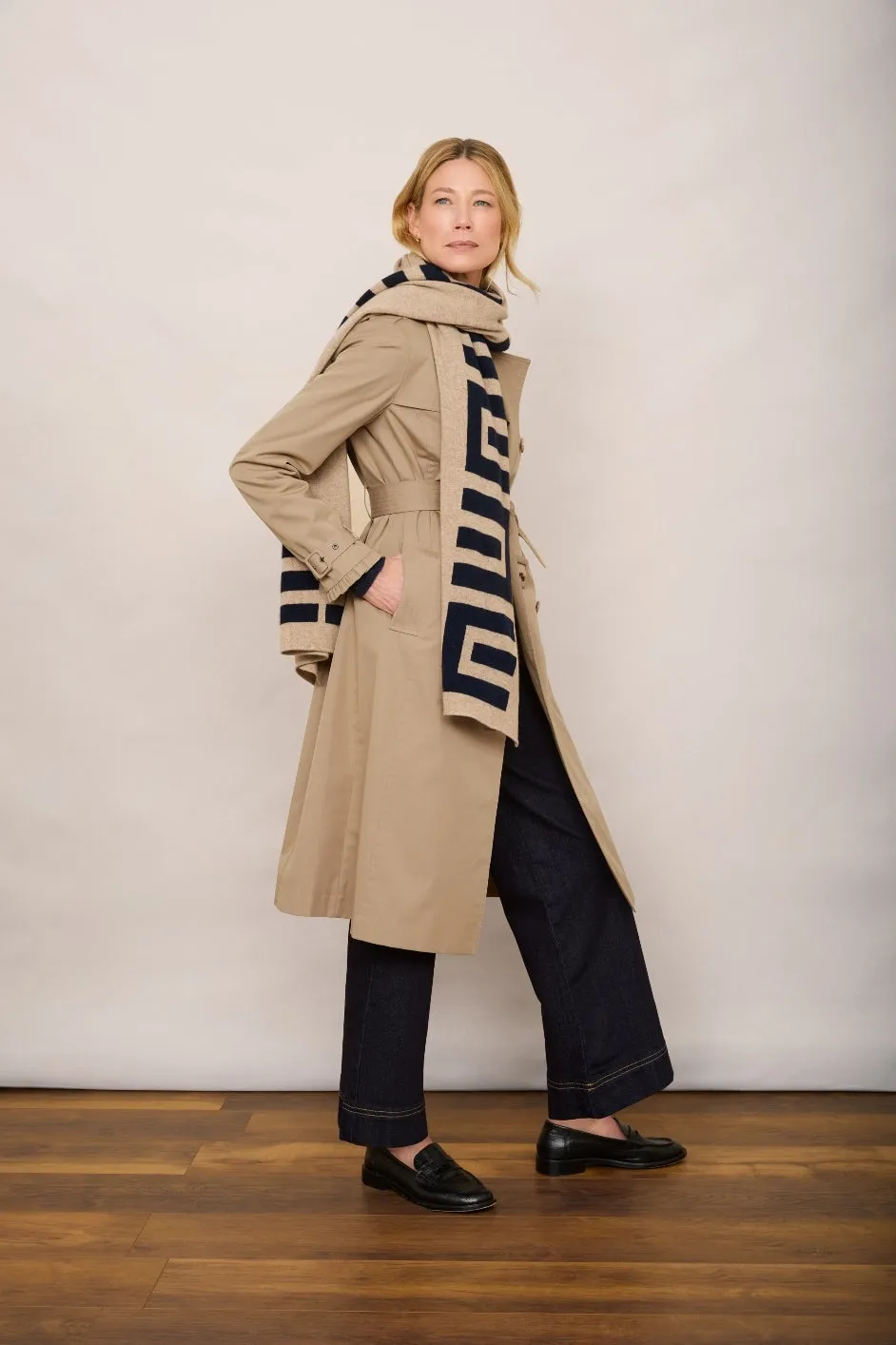 Faye Frill Trench Coat - Tan