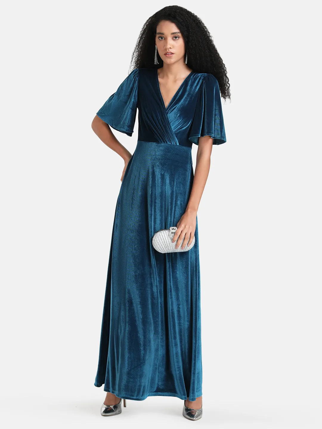 Flared Wrap Maxi Dress