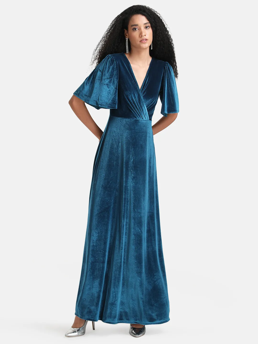 Flared Wrap Maxi Dress