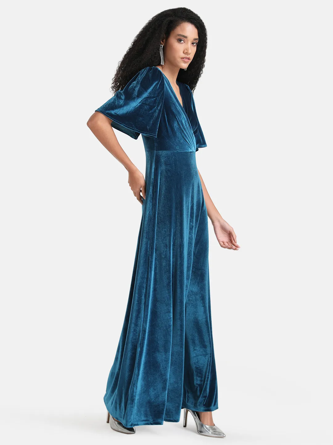 Flared Wrap Maxi Dress