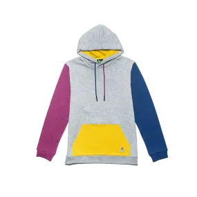 FROG Color Block Leisure Hoodie - Grey