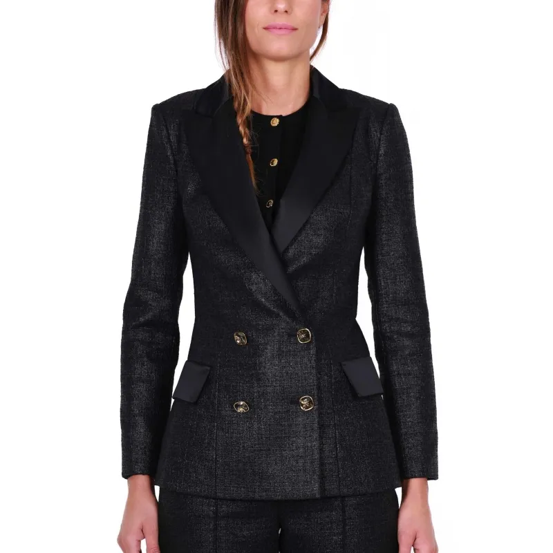 GIACCA BLAZER DOPPIOPETTO, NERO