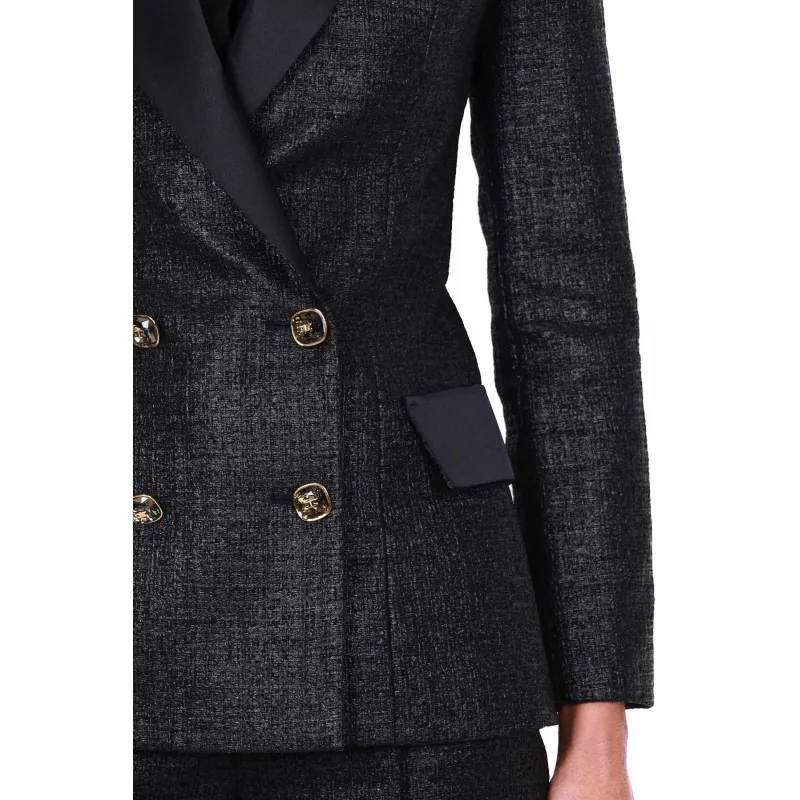 GIACCA BLAZER DOPPIOPETTO, NERO