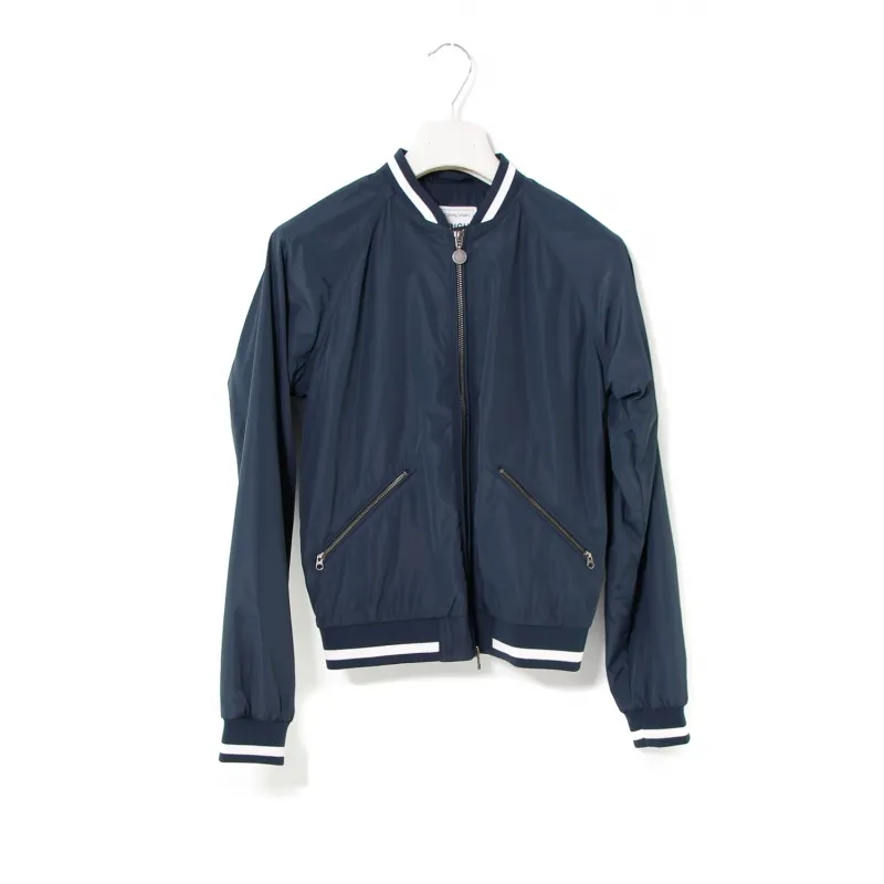 GIUBBINO STILE BOMBER IN NYLON, BLU