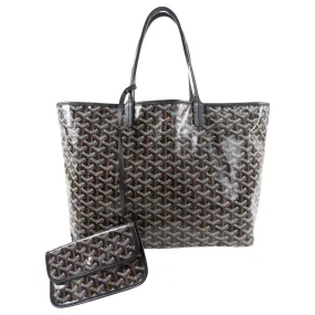 Goyard Black and Brown Coated Canvas St Louis Tote Bag PM