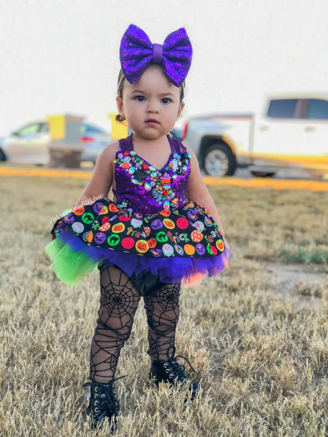 Halloween Princess bejeweled Luxury Romper