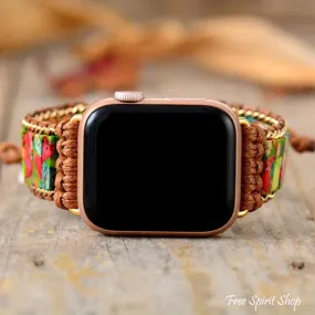 Handmade Imperial Jasper Apple Watch Band