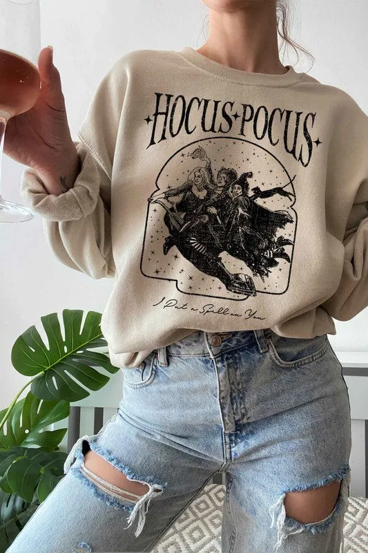 HOCUS POCUS HALLOWEEN GRAPHIC SWEATSHIRT PLUS SIZE