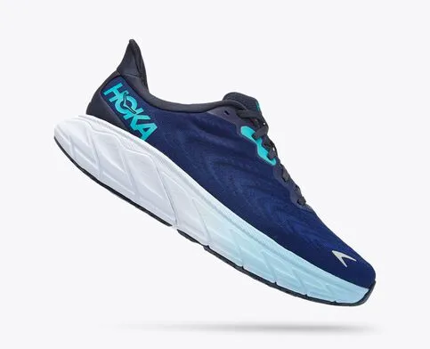 Hoka Mens Arahi 6 Athletic Shoes- Outer Space/Bellweather Blue