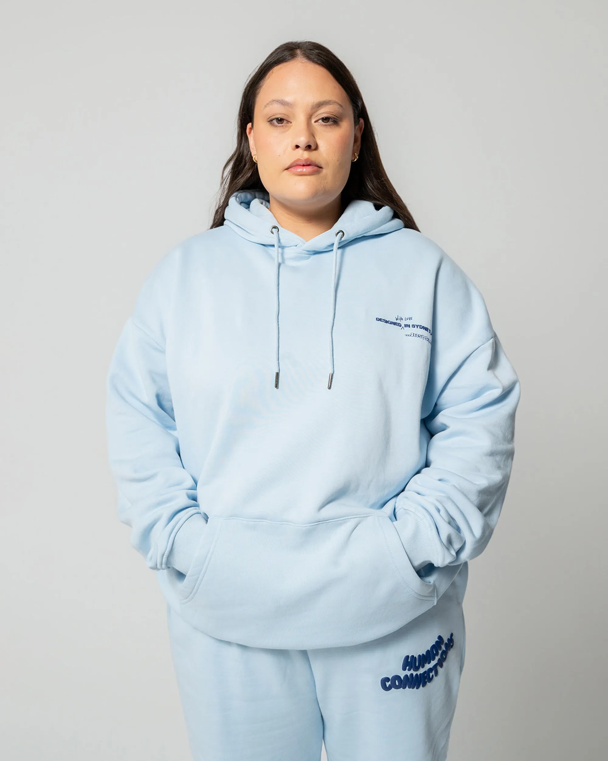 Human Connection Hoodie - Blue Mist