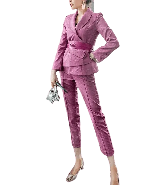 Irregular Blazer Women Pantsuit