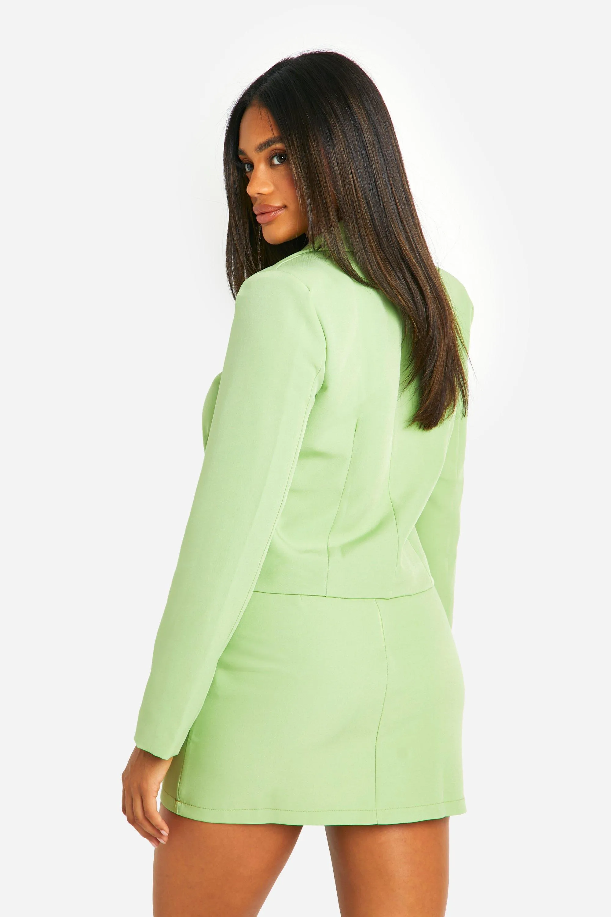 Jackets & Coats | Fitted Longline Crop Blazer | boohoo