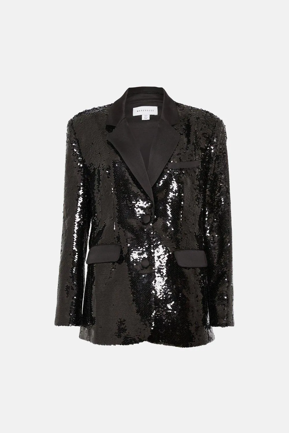 Jackets & Coats | Sequin Oversized Blazer | Warehouse