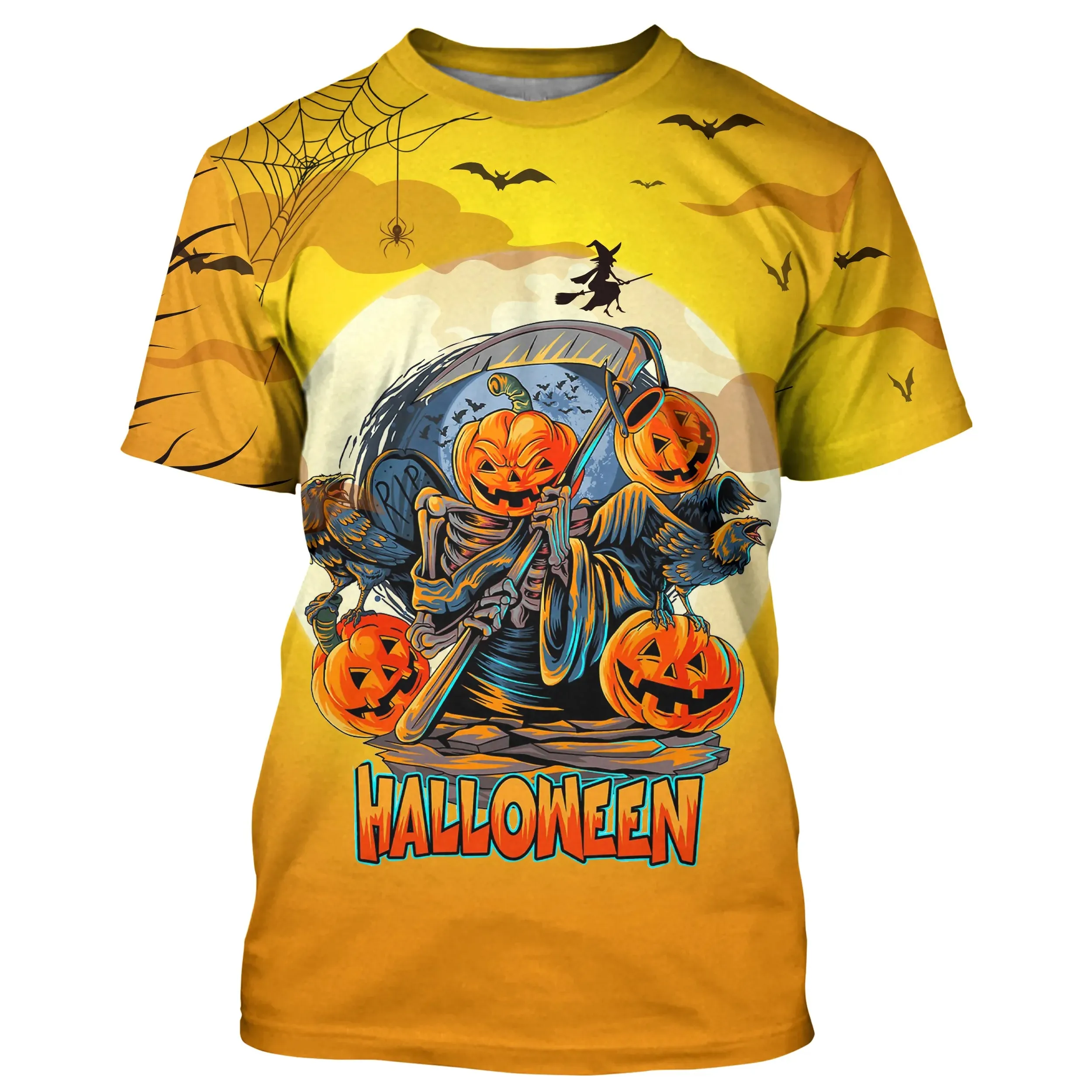 Joyeux Halloween, Citrouille Fantme Halloween, T-shirt 3d Imprimé Partout - CT30092349