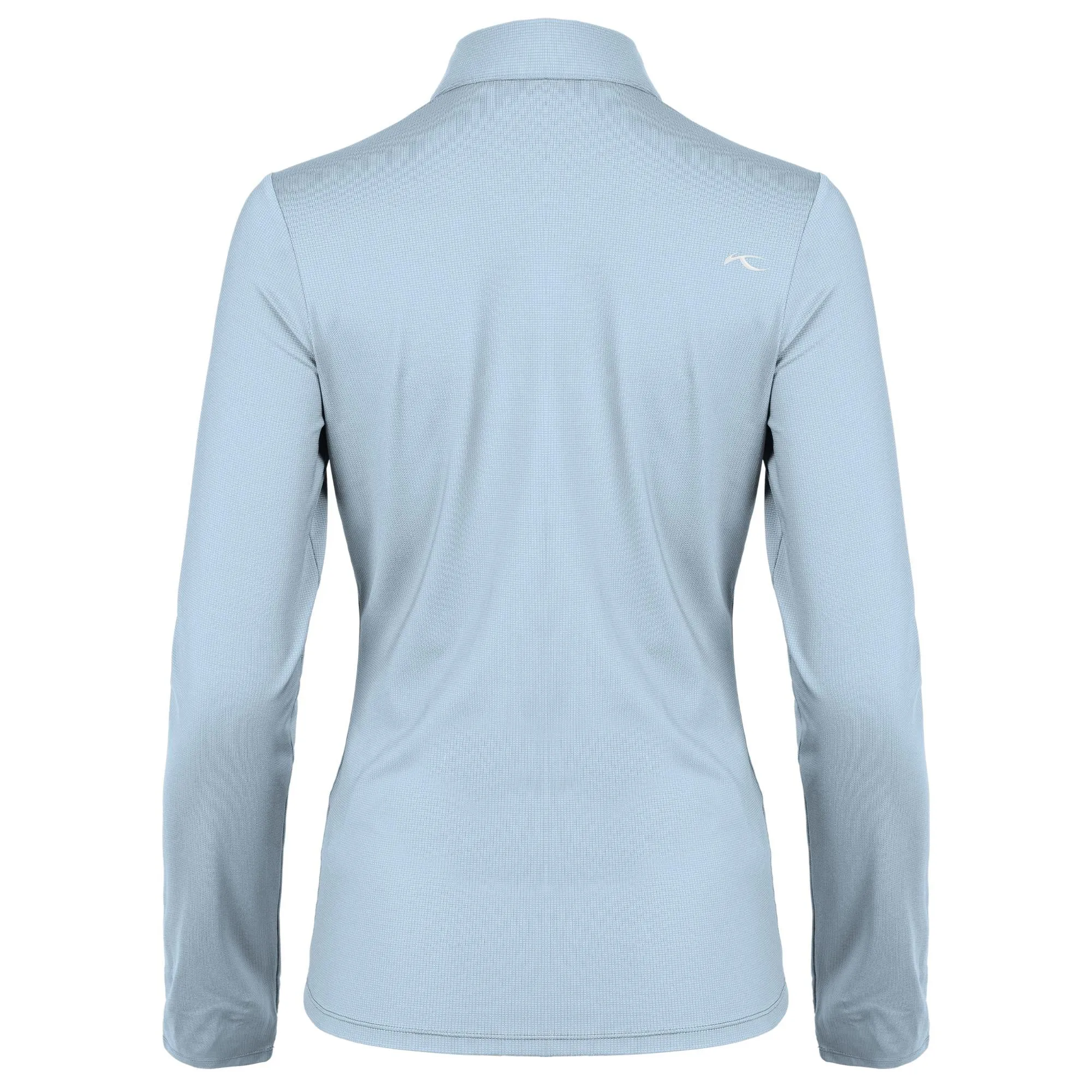 KJUS Collagen Ladies Long Sleeve Golf Polo Shirt Icy Blue