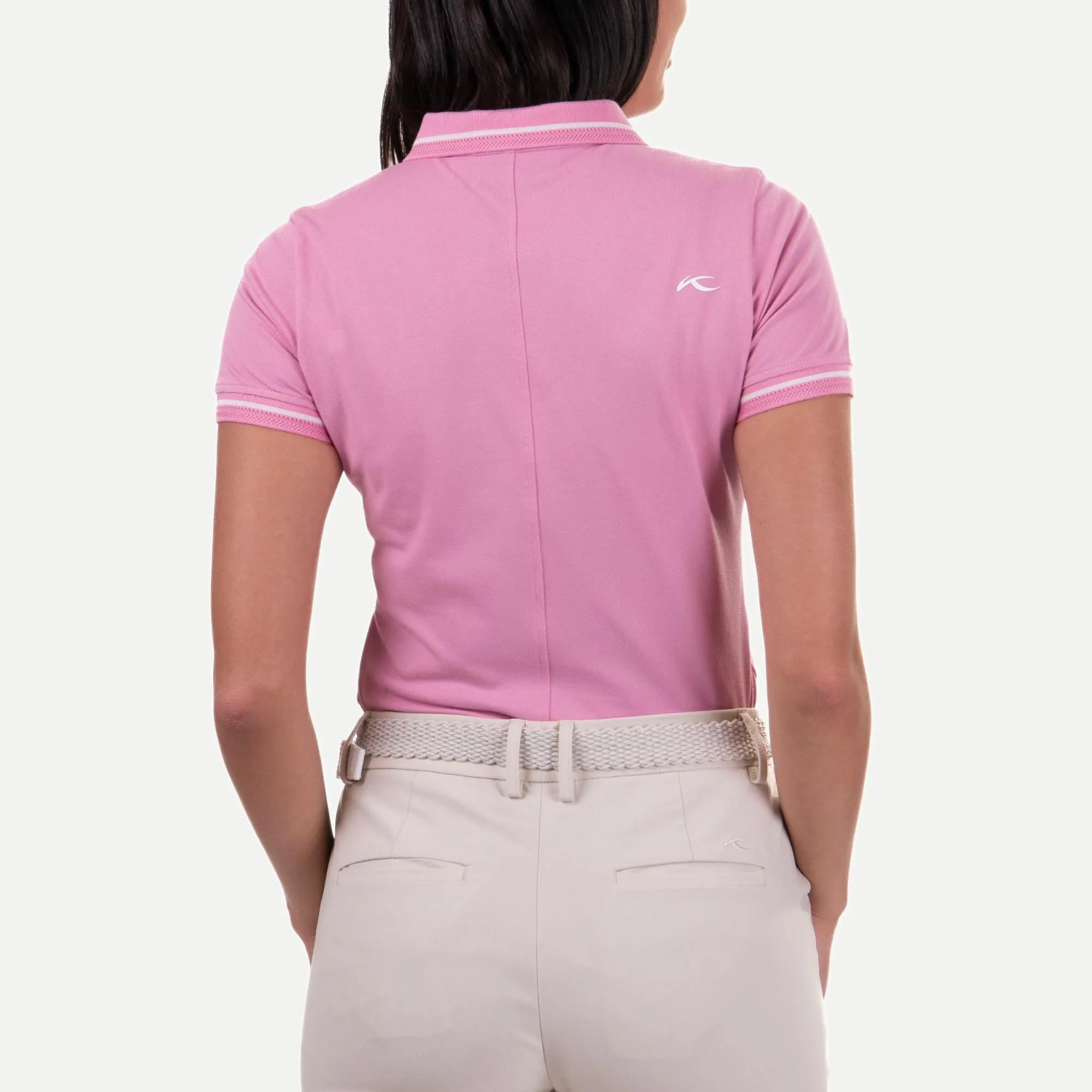 KJUS Sanna Ladies Golf Polo Shirt Pink Sorbet