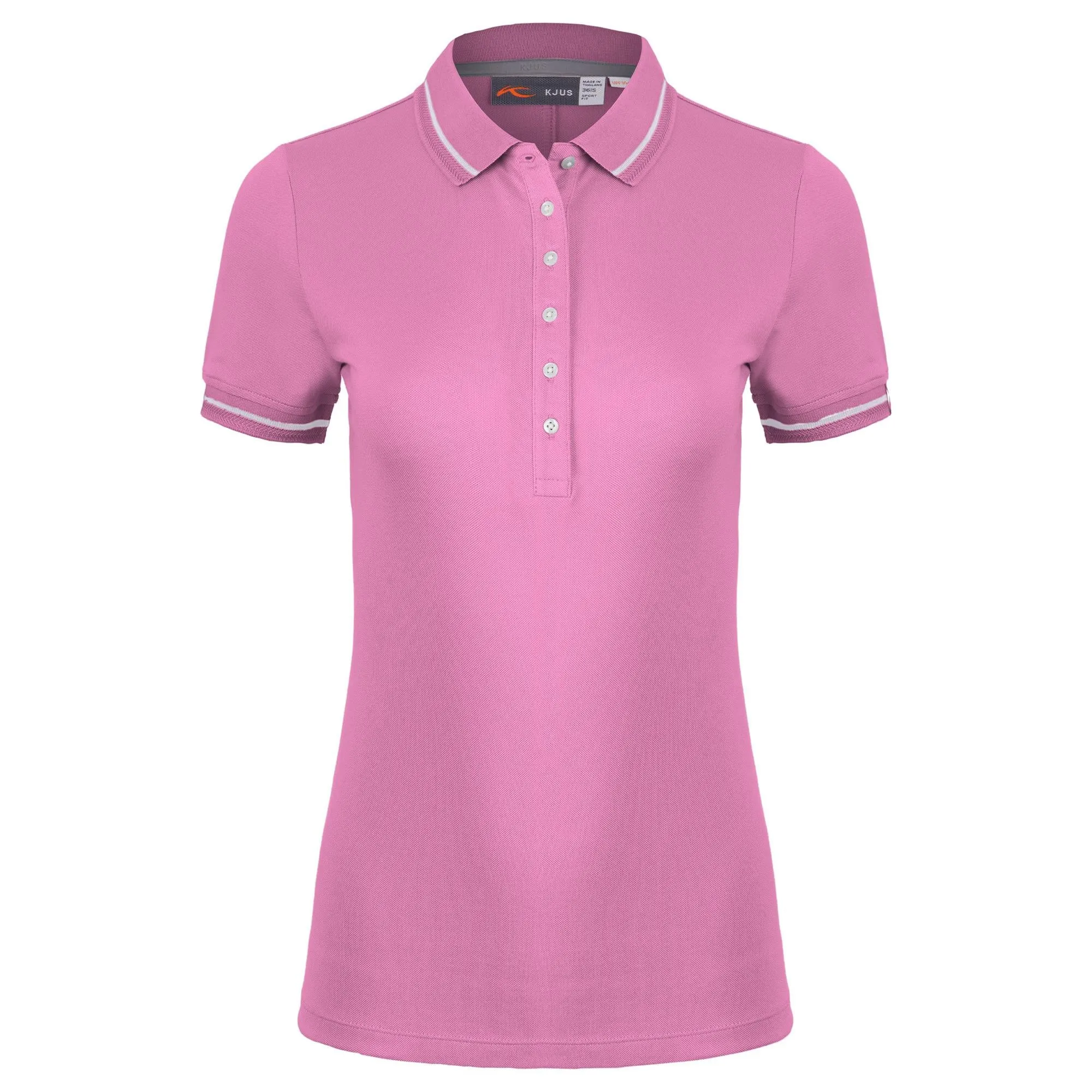 KJUS Sanna Ladies Golf Polo Shirt Pink Sorbet