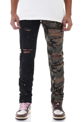 Knb3171-1 contrast camo pants