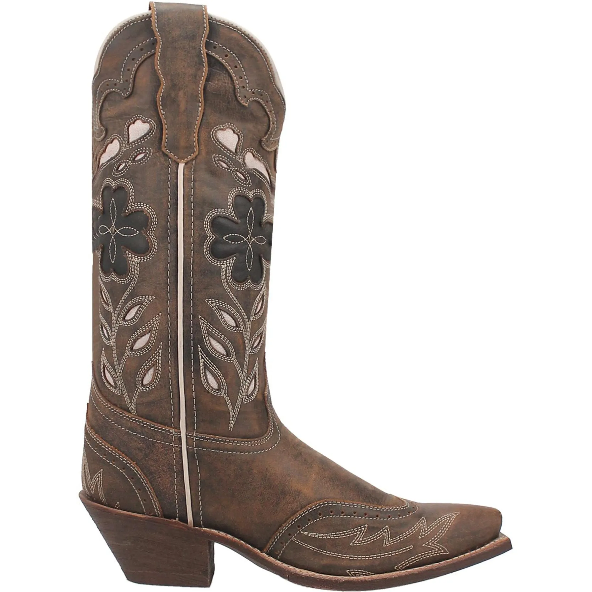 Laredo Women's Zuri Brown Floral Snip Toe Boots