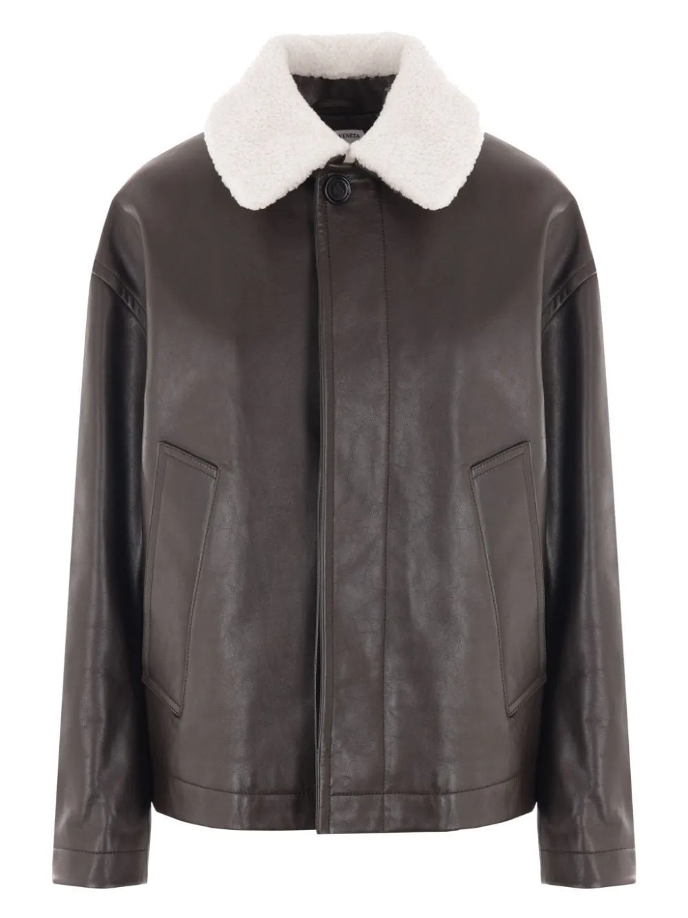 LEATHER SHEARLING BOMBER JACKET