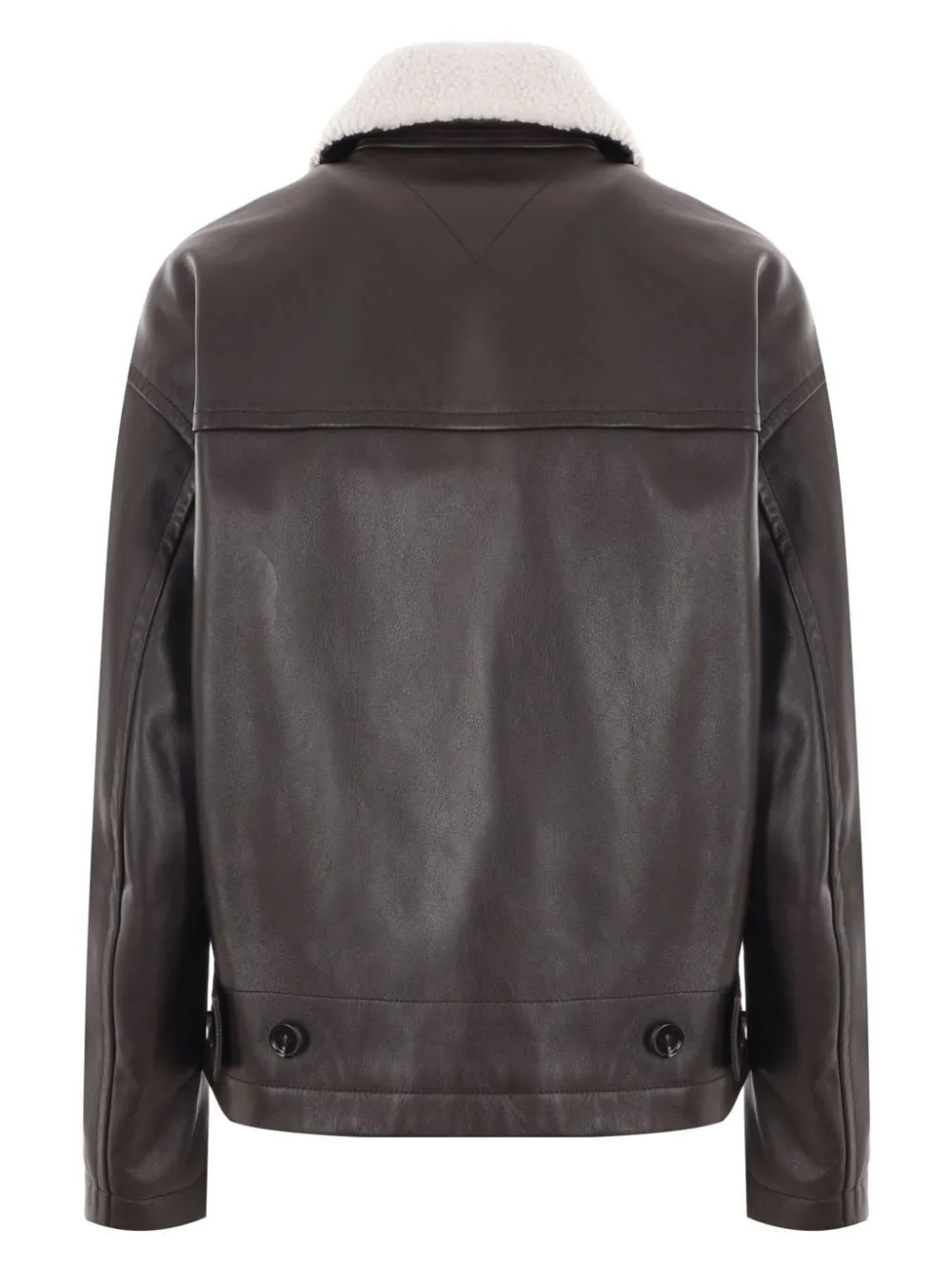 LEATHER SHEARLING BOMBER JACKET