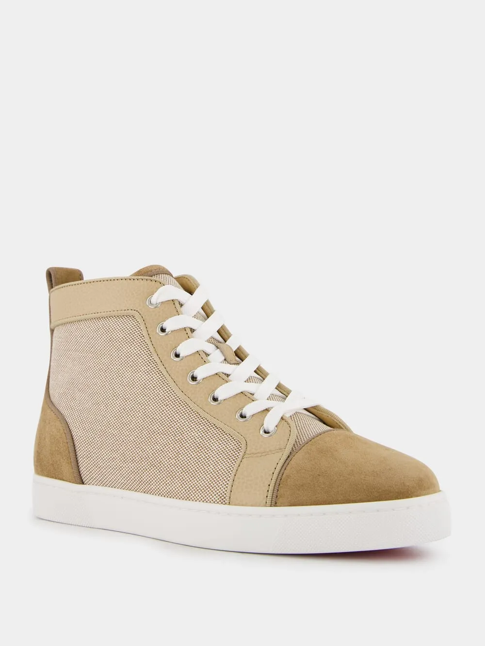 Linen Blend Louis Ornato High-Top Sneakers