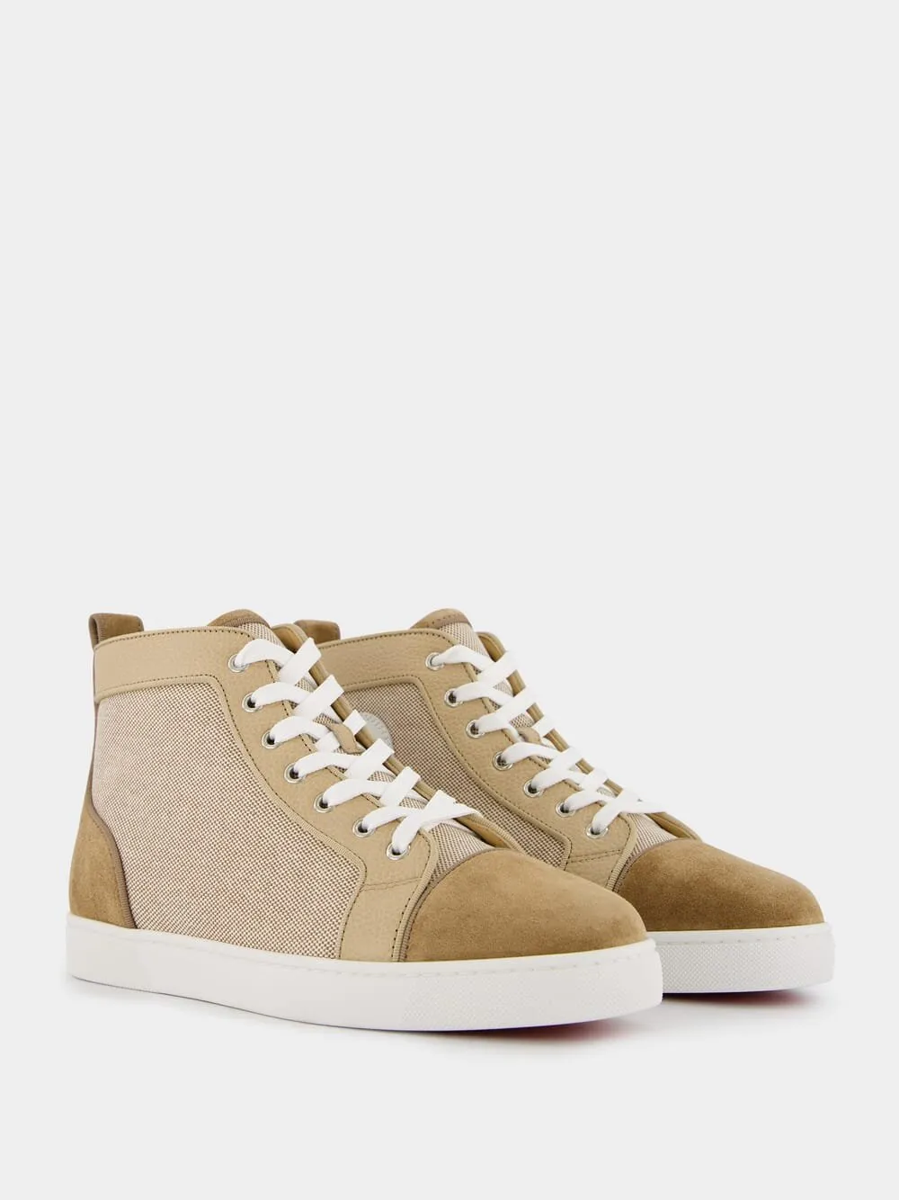 Linen Blend Louis Ornato High-Top Sneakers