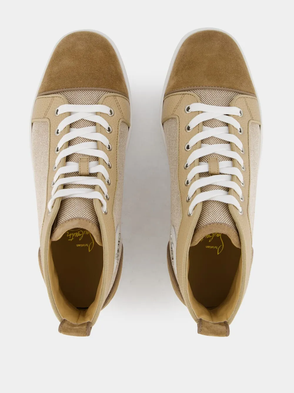 Linen Blend Louis Ornato High-Top Sneakers