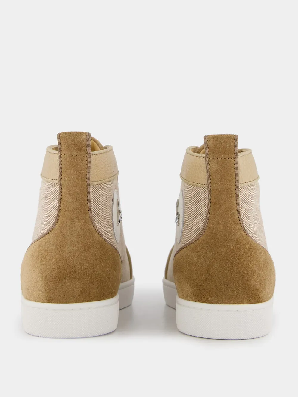 Linen Blend Louis Ornato High-Top Sneakers