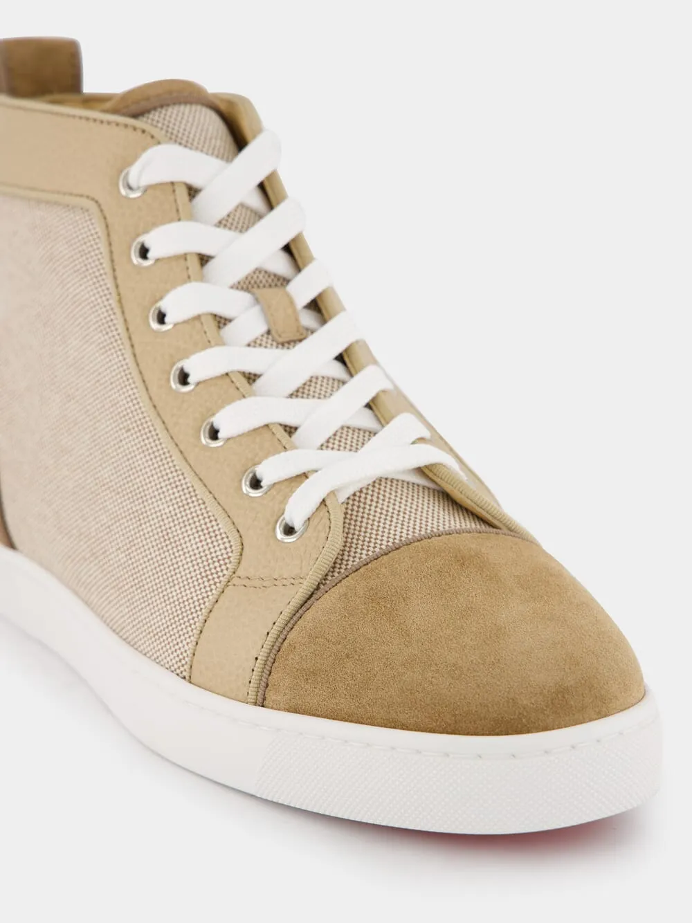 Linen Blend Louis Ornato High-Top Sneakers