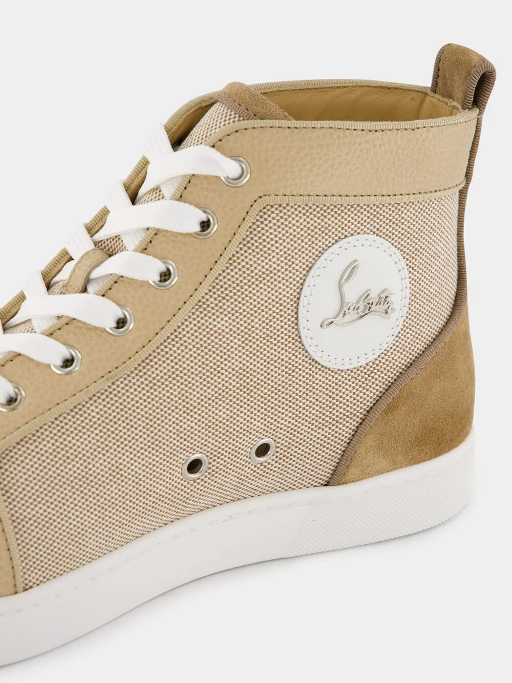 Linen Blend Louis Ornato High-Top Sneakers