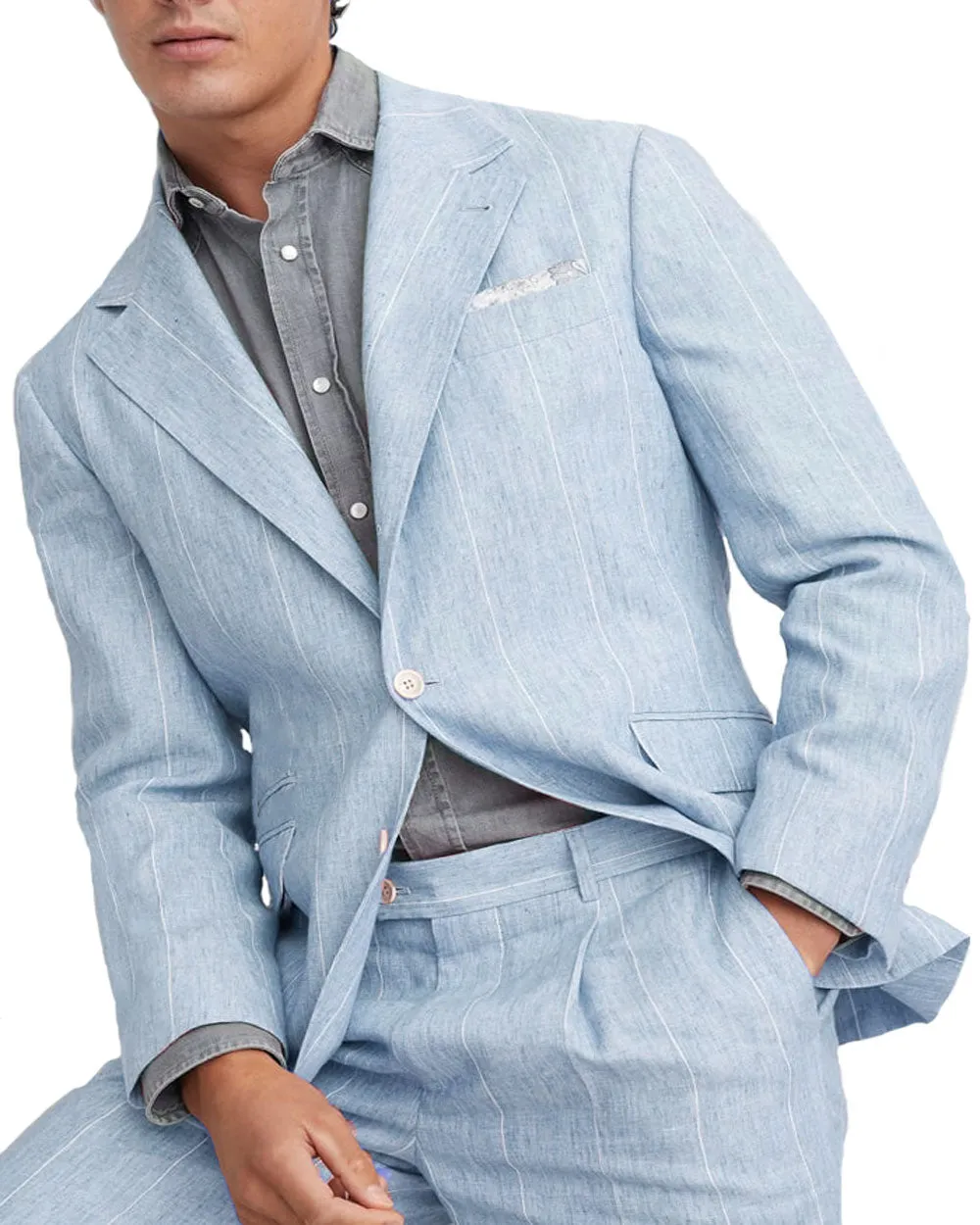 Linen Striped Suit