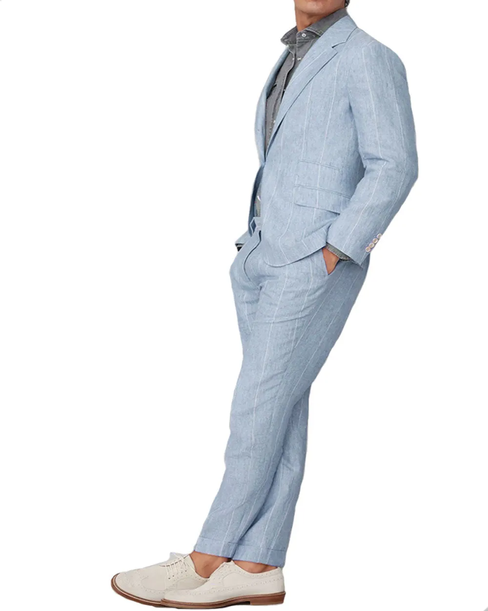 Linen Striped Suit