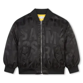 Logo Black Bomber Jacket