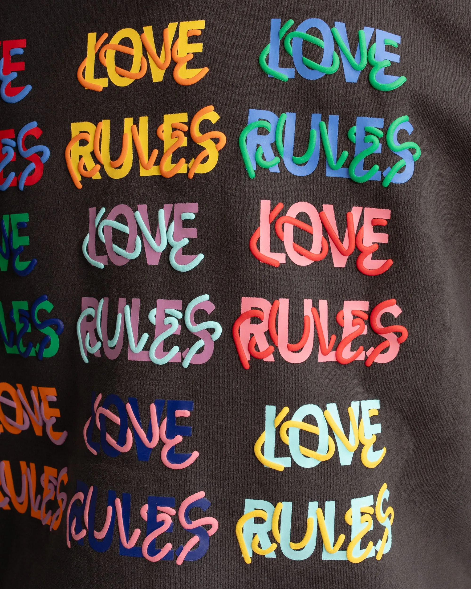 Love Rules Hoodie - Charcoal