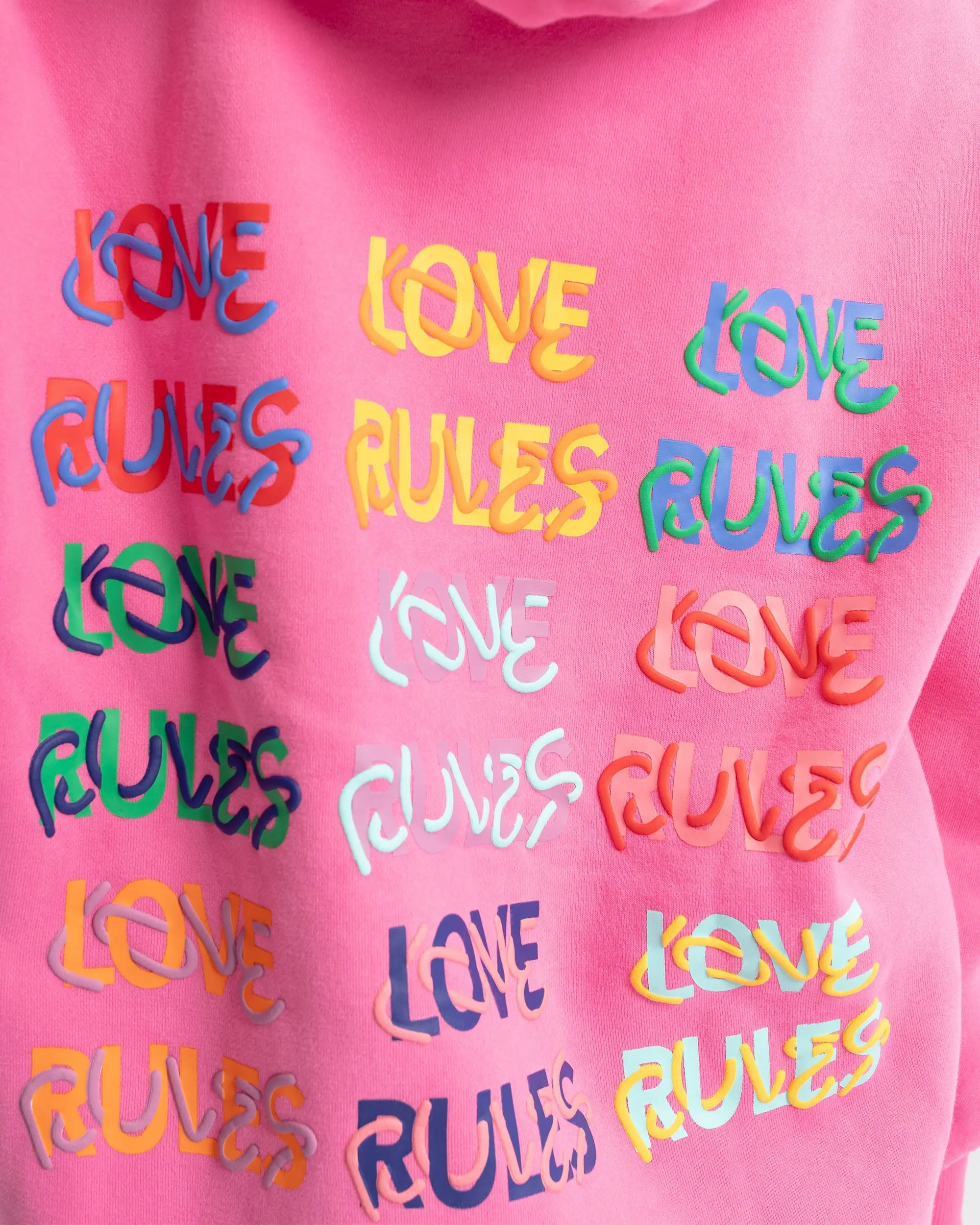 Love Rules Hoodie - Sugar Pink