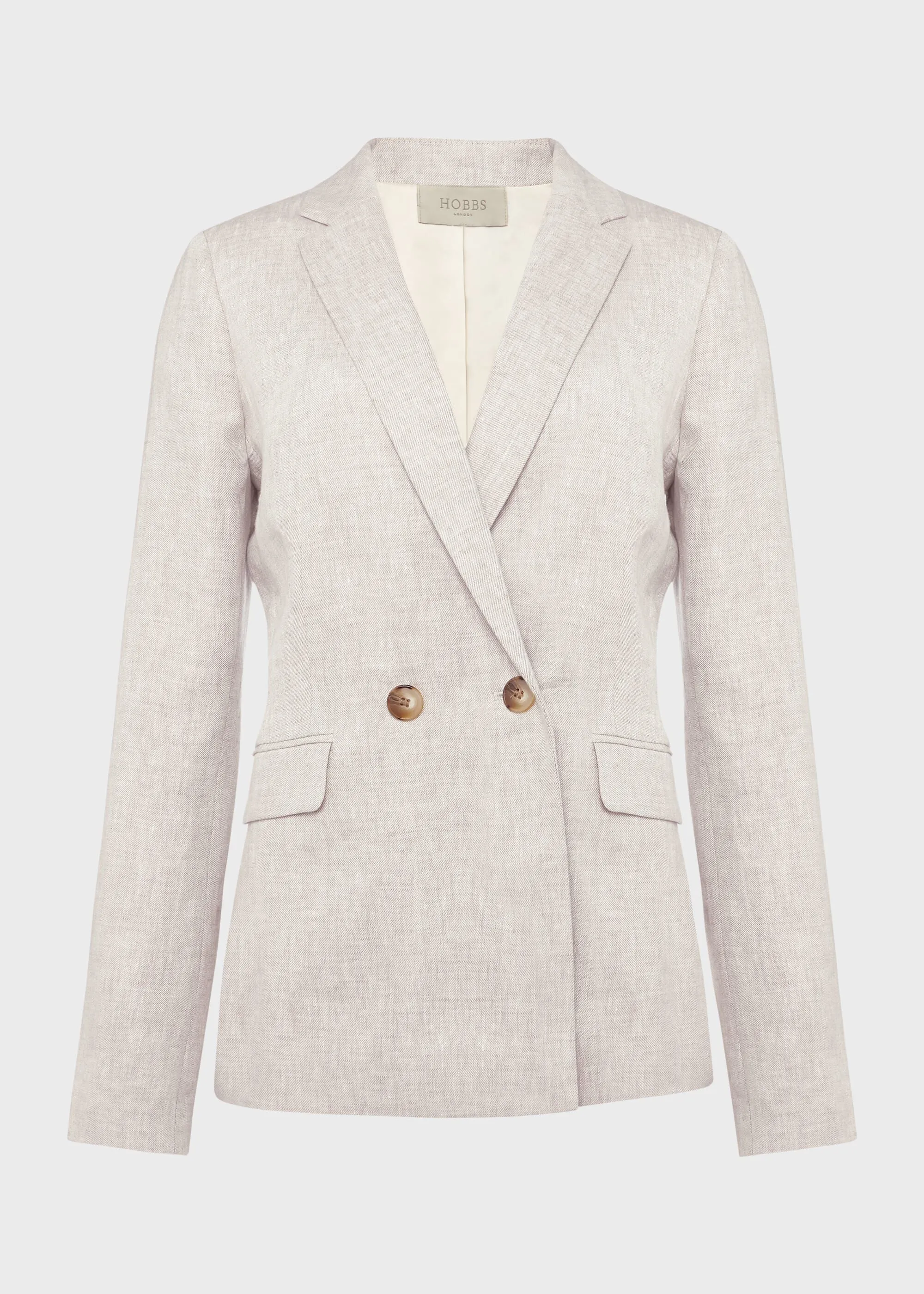 Maeve Linen Double Breasted Blazer 