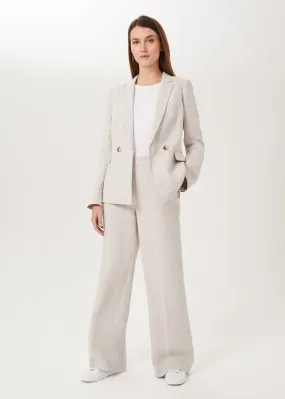 Maeve Linen Double Breasted Blazer 