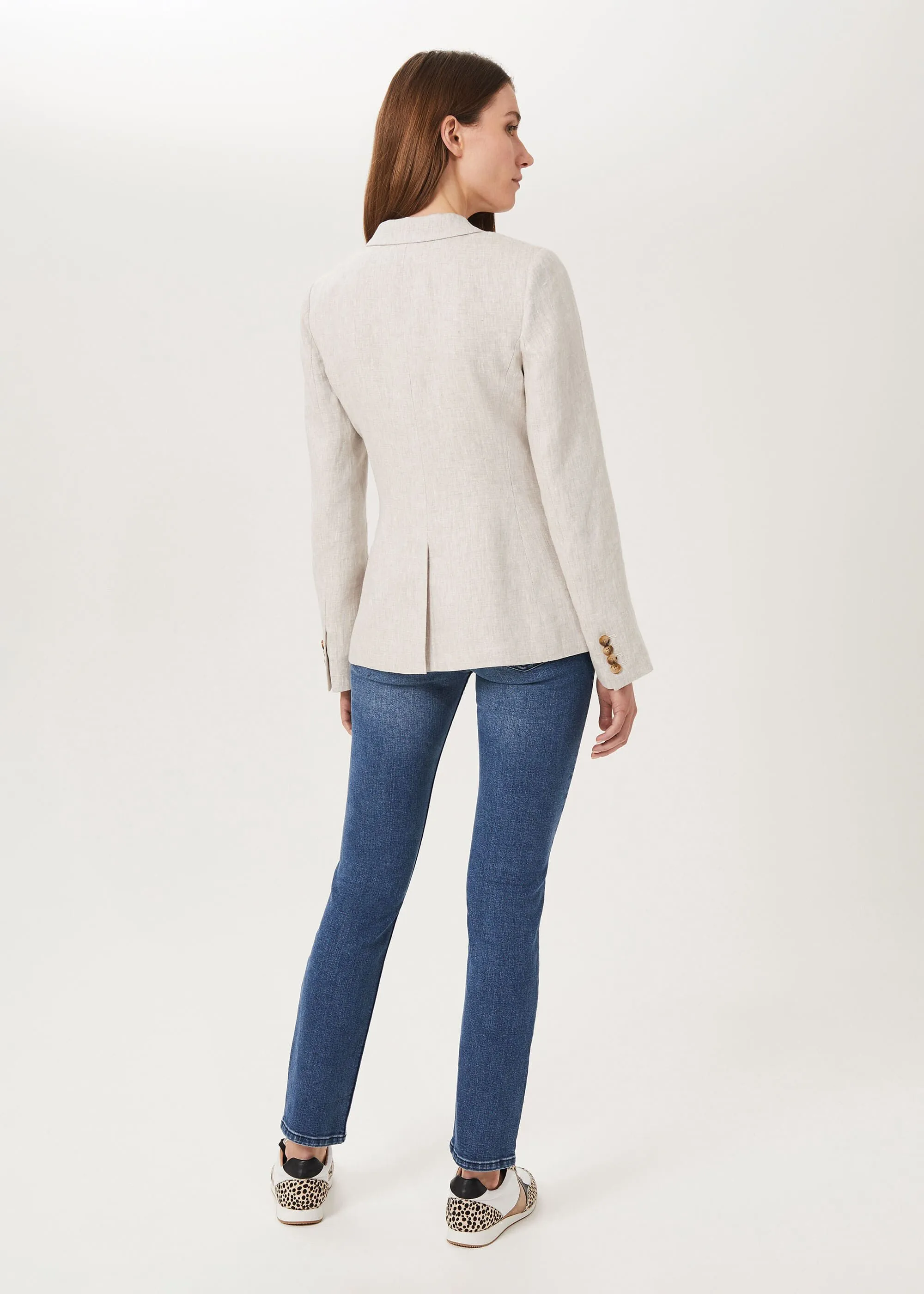 Maeve Linen Double Breasted Blazer 