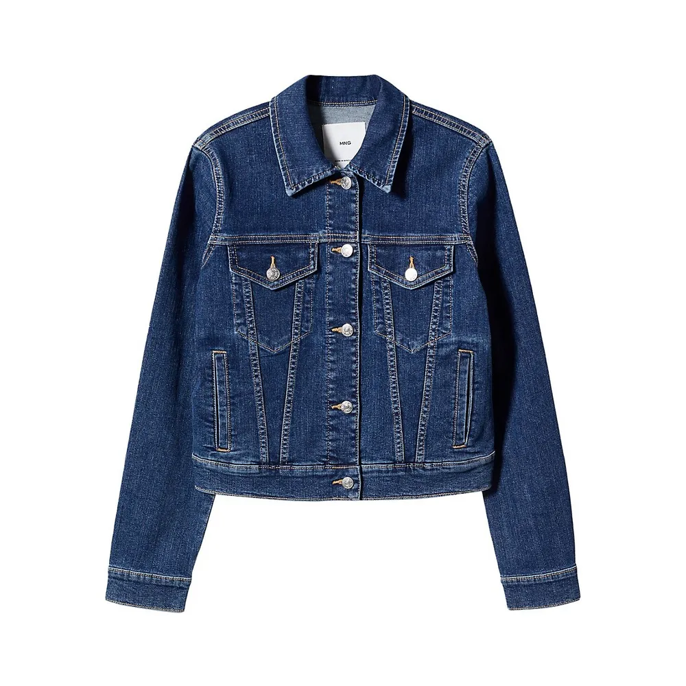 Mango Cropped Denim Jacket