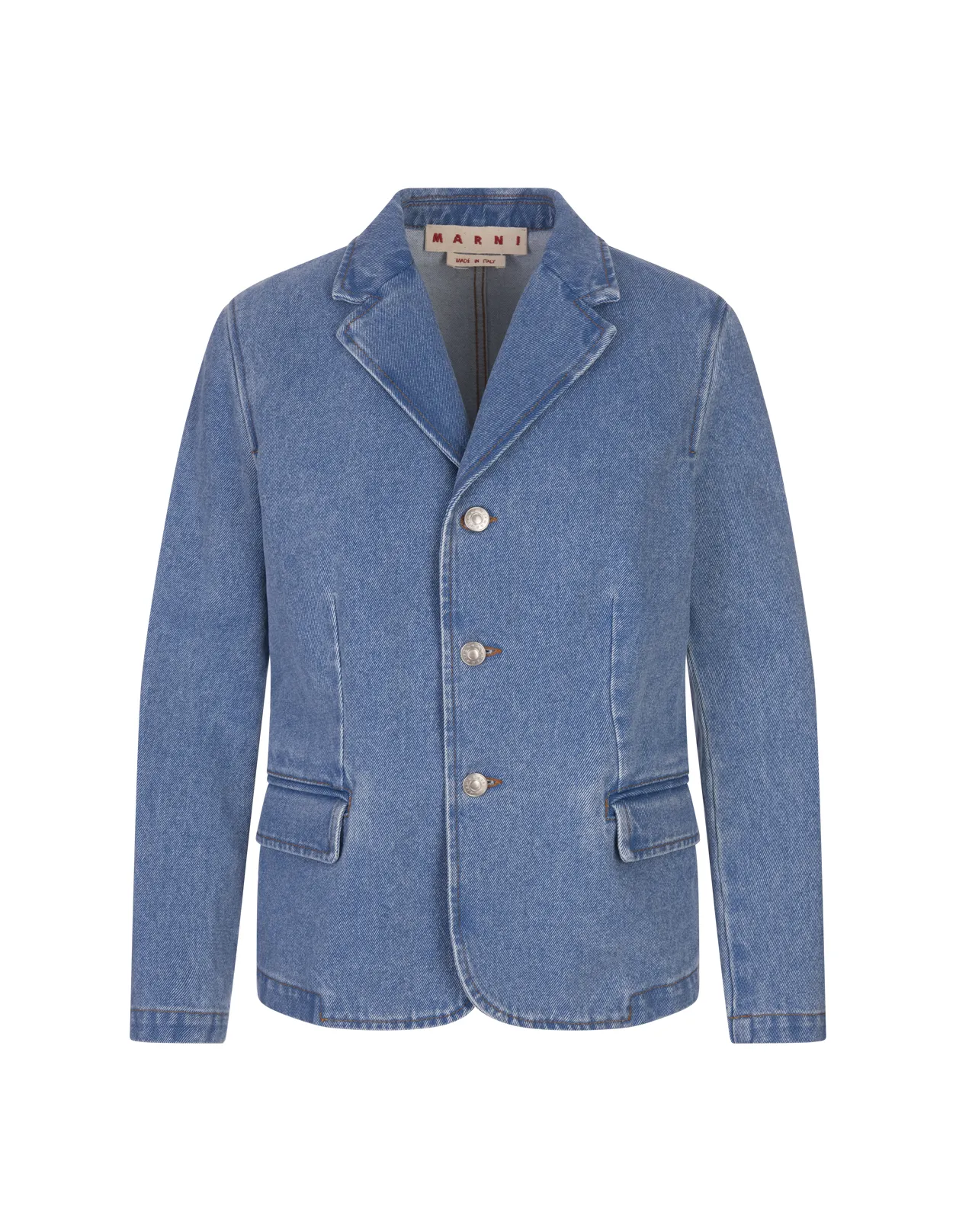 MARNI Blue Denim Single-Breasted Blazer