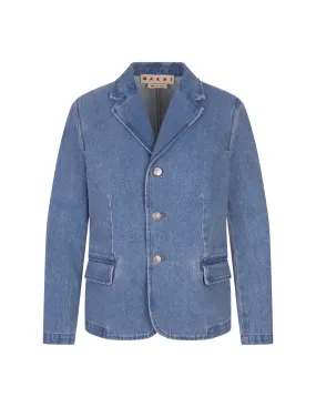 MARNI Blue Denim Single-Breasted Blazer