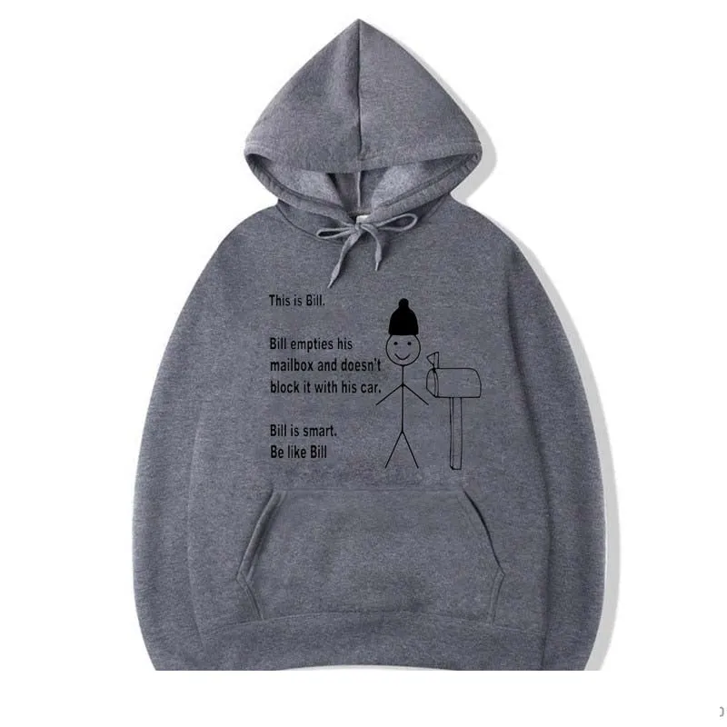 Men's Fashion Casual Funny Statement Printed O-Neck Cotton Hoodies