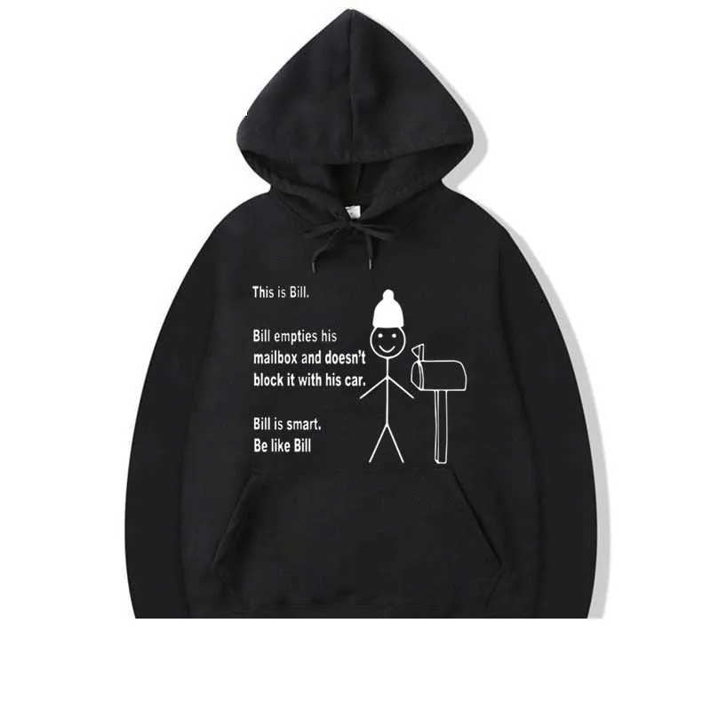 Men's Fashion Casual Funny Statement Printed O-Neck Cotton Hoodies