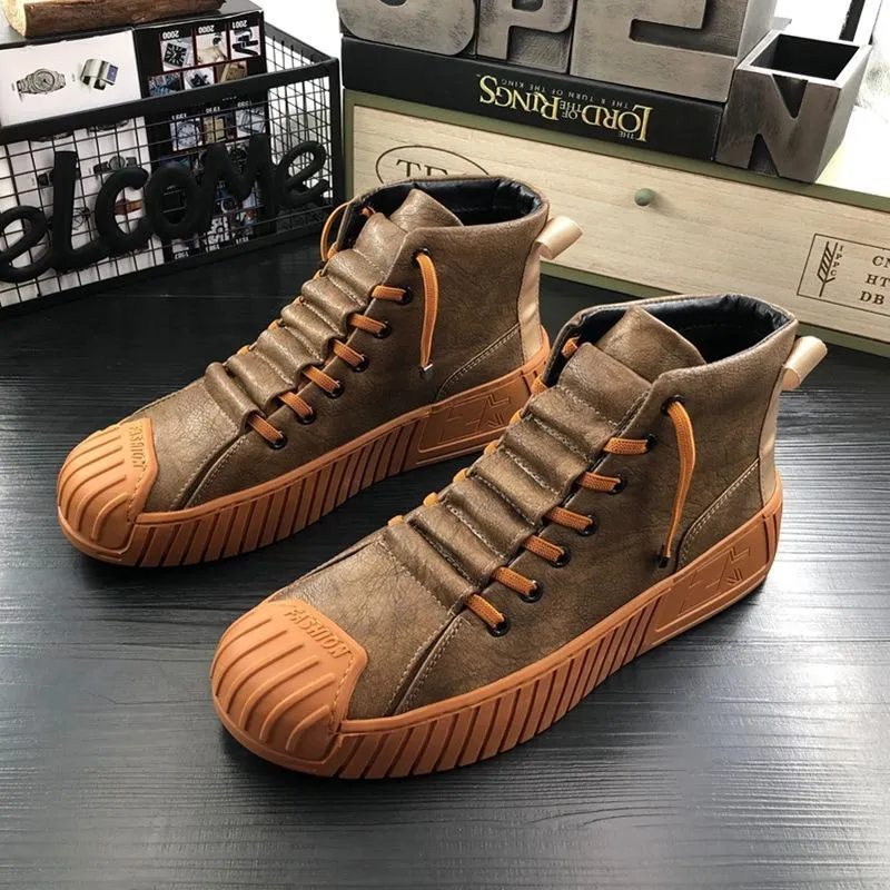 Men's Hip Hop Fashion Cross-tied Breathable Tennis Casual Shoes