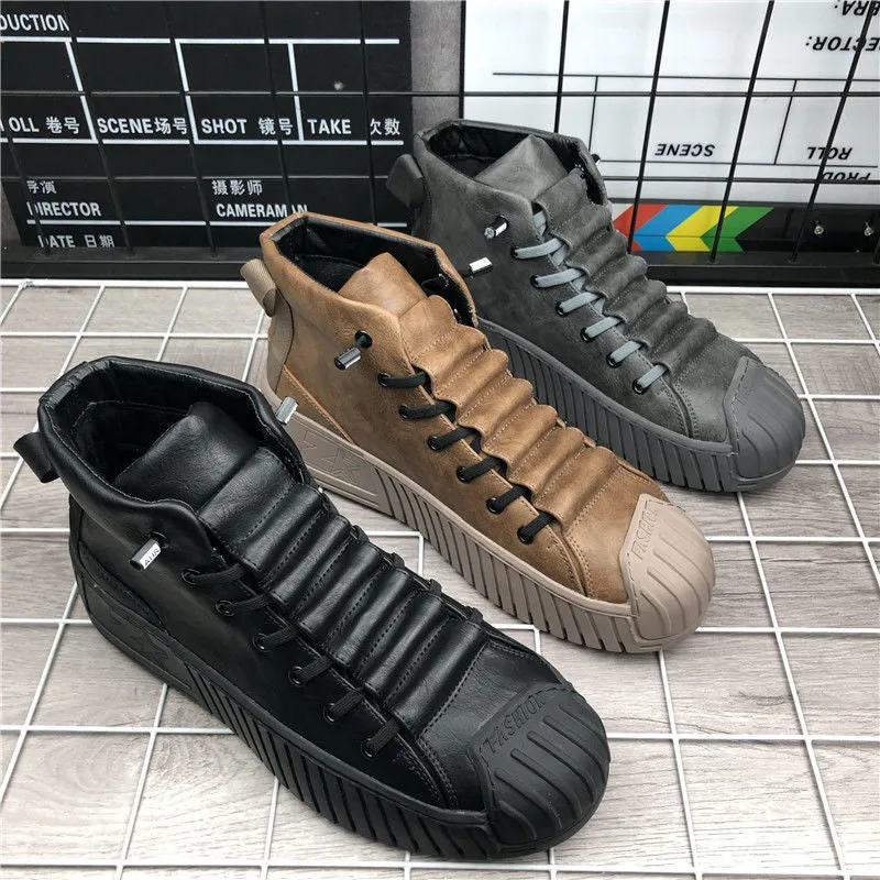 Men's Hip Hop Fashion Cross-tied Breathable Tennis Casual Shoes