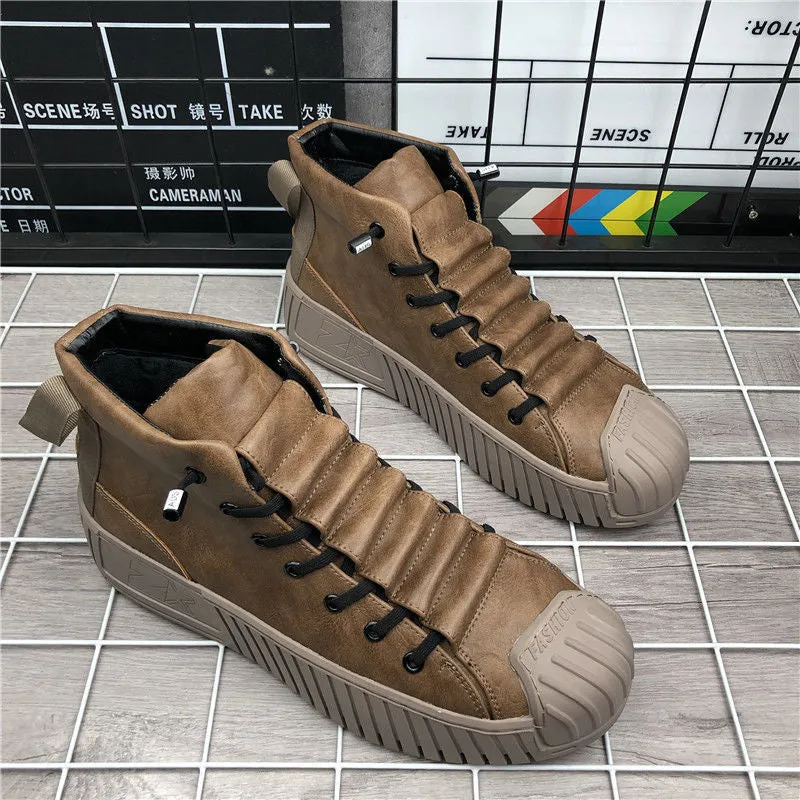 Men's Hip Hop Fashion Cross-tied Breathable Tennis Casual Shoes