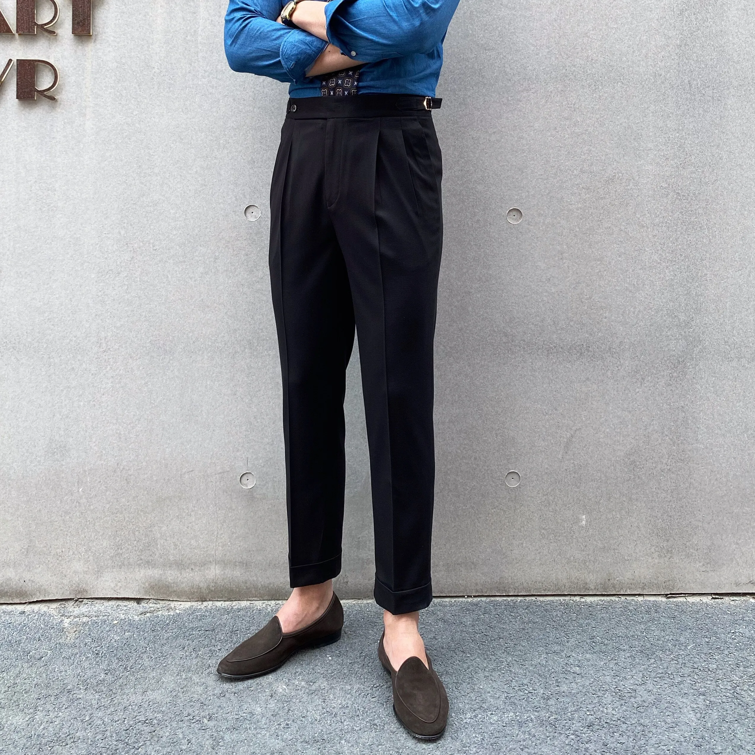 Men's Luxury Korean Fashion High Waist Versatile Business Casual Pants