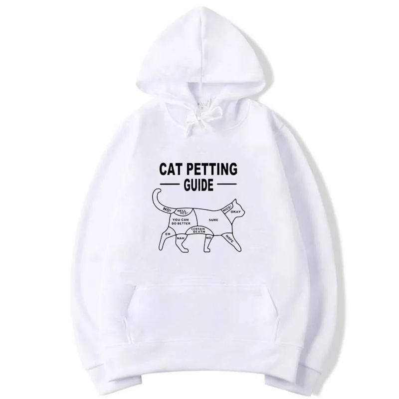 Men's Winter Casual Fashion Funny Cool Cat Printed Cotton Hoodies