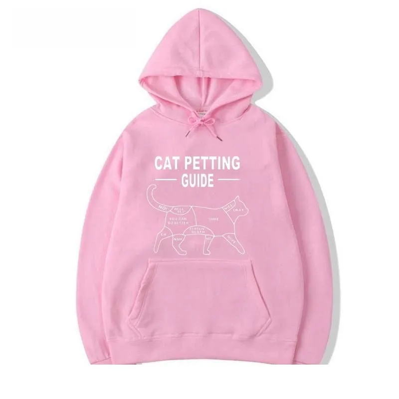 Men's Winter Casual Fashion Funny Cool Cat Printed Cotton Hoodies